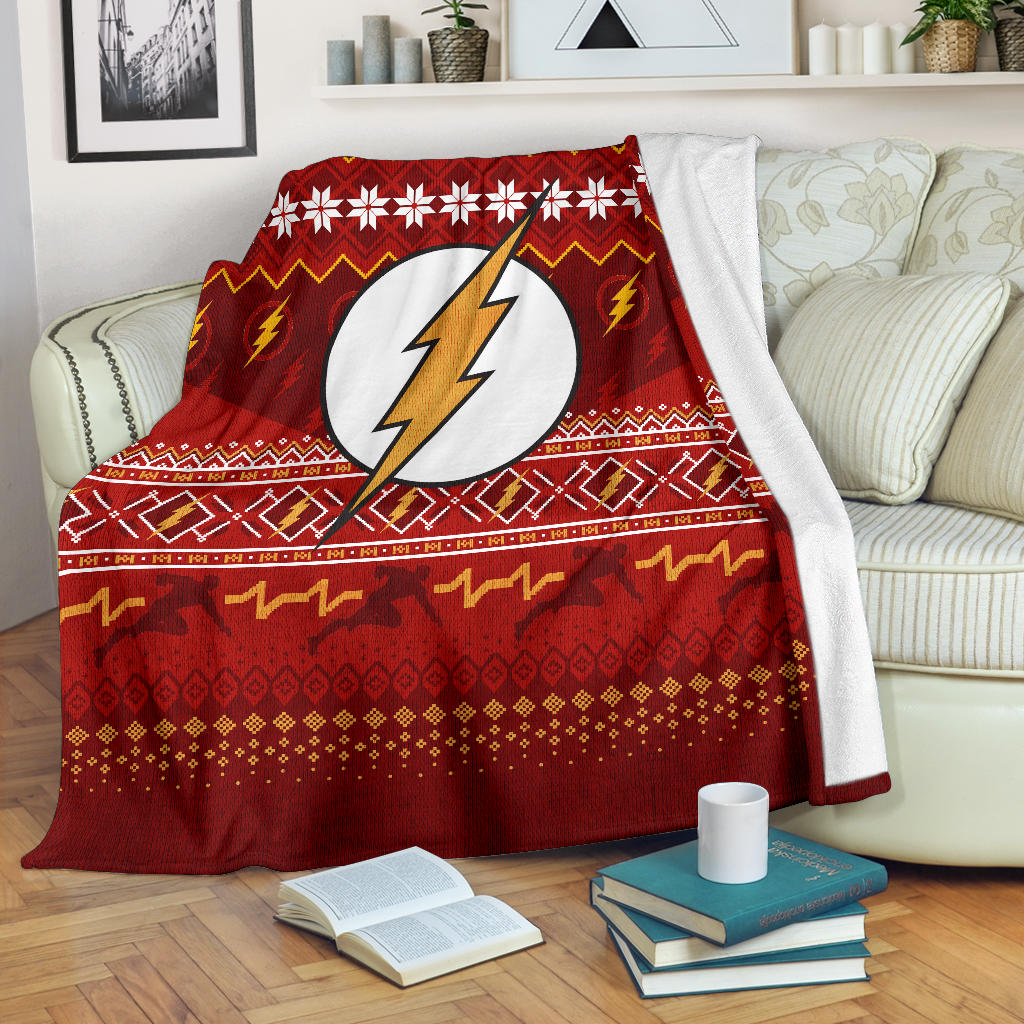 The Flash Ugly Christmas Custom Blanket Home Decor