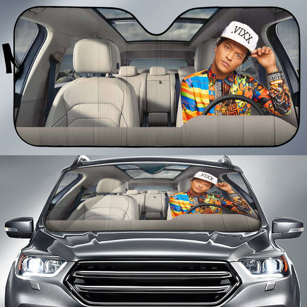 Bruno Mars 2 Driving Auto Sun Shade