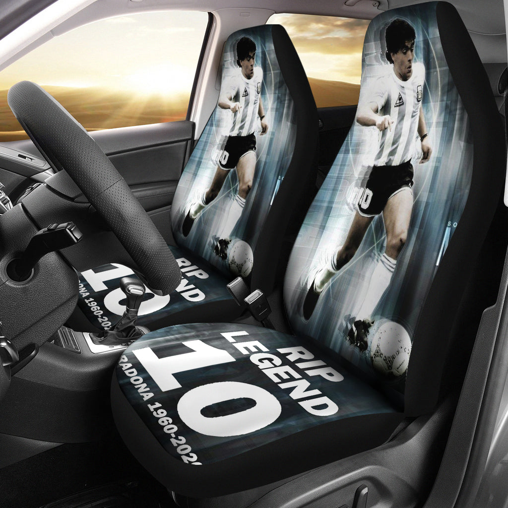 Art Rip Legend Young Diego Armando Maradona 10 Rip 1969 2022 Car Seat Covers Gift For Fooball