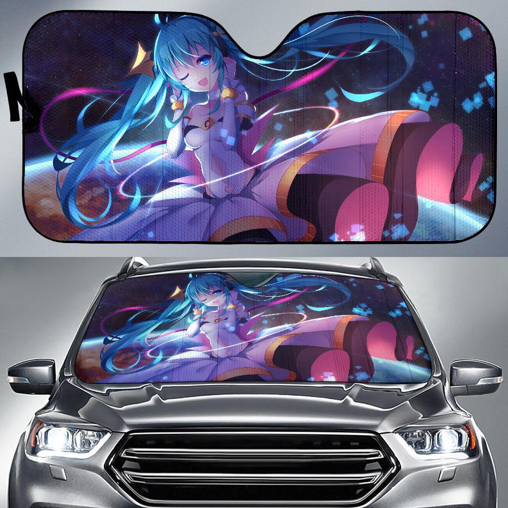 Anime Girl Hatsune Miku Hd 5K Car Sun Shade Gift Ideas 2022