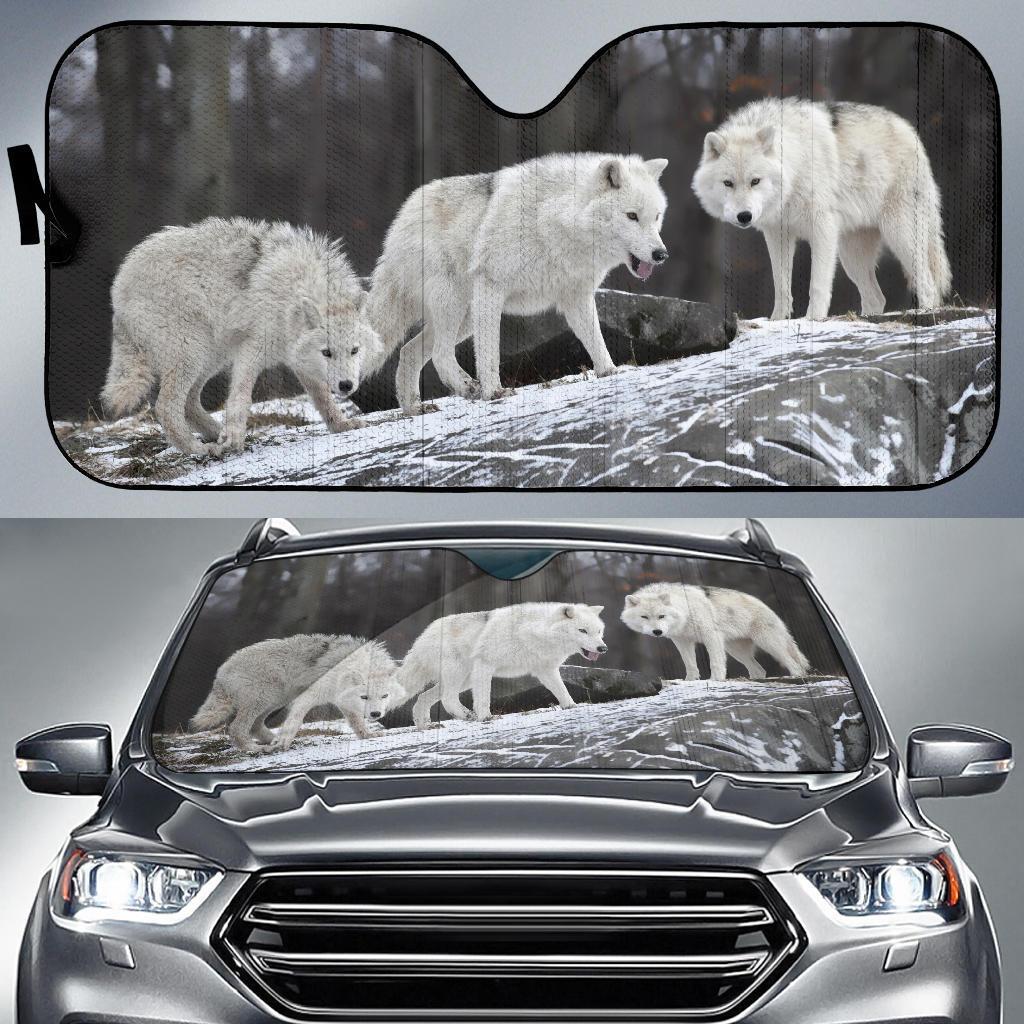 Snow Forest Wolf Auto Sun Shades Amazing Best Gift Ideas 2022