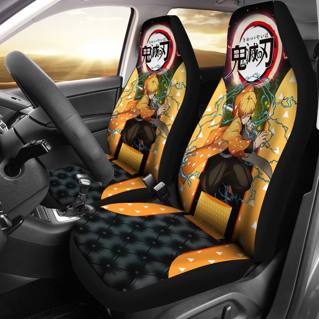 Zenitsu Demon Slayer Anime Custom Car Seat Covers