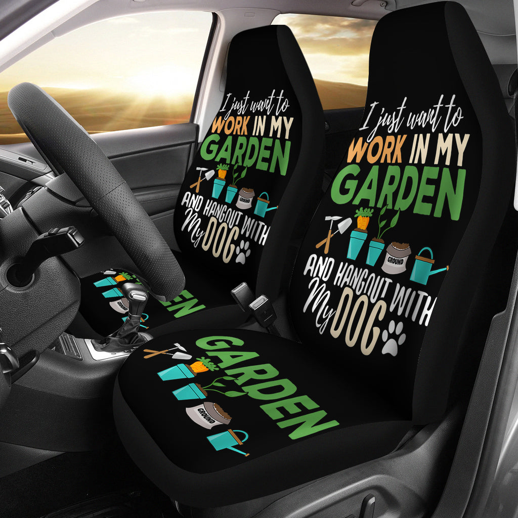 Dog Lover Gardener Garden Car Seat Covers