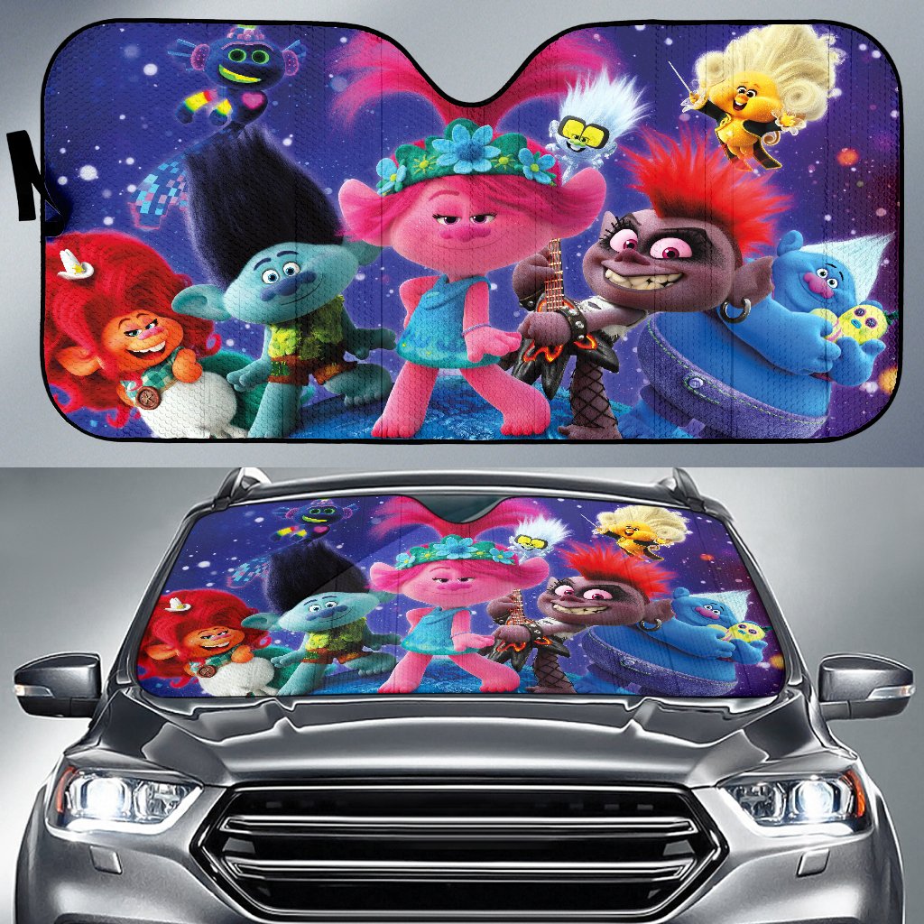 Trolls World Tour Movie 2022 Car Sun Shade Gift Ideas 2022