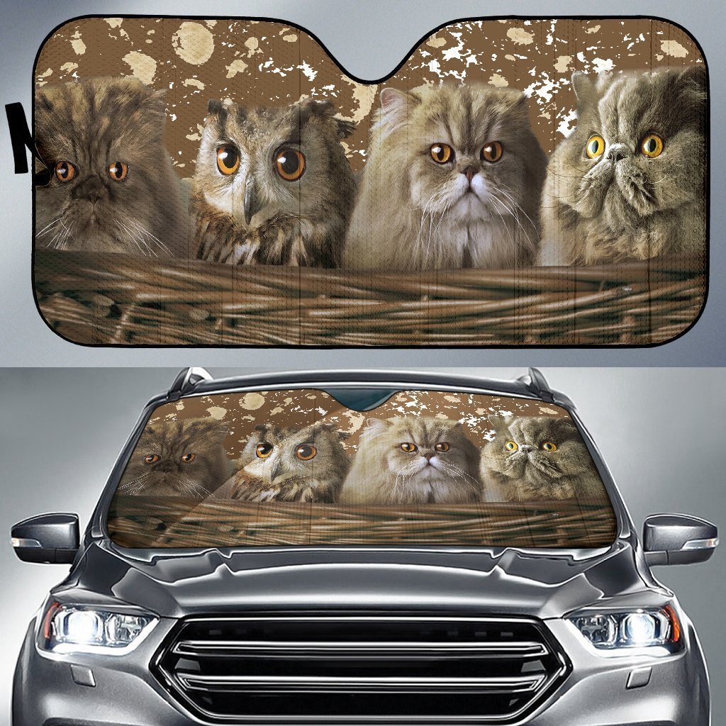 Cats And Owl Auto Sun Shade Amazing Best Gift Ideas 2022