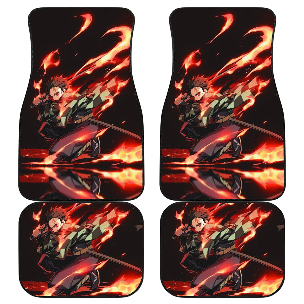 Tanjiro Kamado And Nezuko Kamado Demon Slayer Uniform 19 Anime Car Floor Mats Custom Car Accessories Car Decor 2022