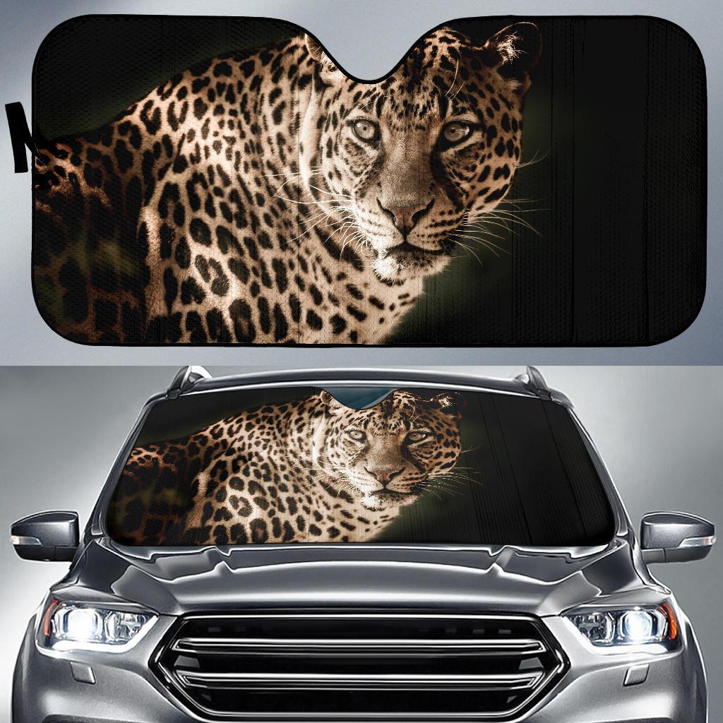 Leopard Dark Hd 4K Car Sun Shade Gift Ideas 2022