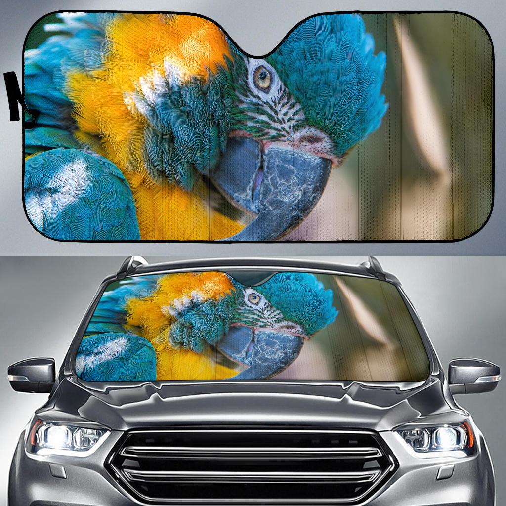 Blue And Yellow Macaw 5K Hd Car Sun Shade Gift Ideas 2021