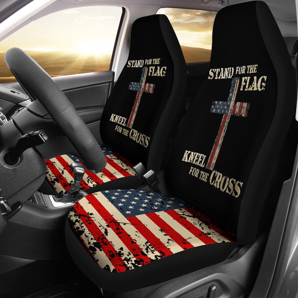 Stand For The Flag Kneel For The Cross Car Seat Covers