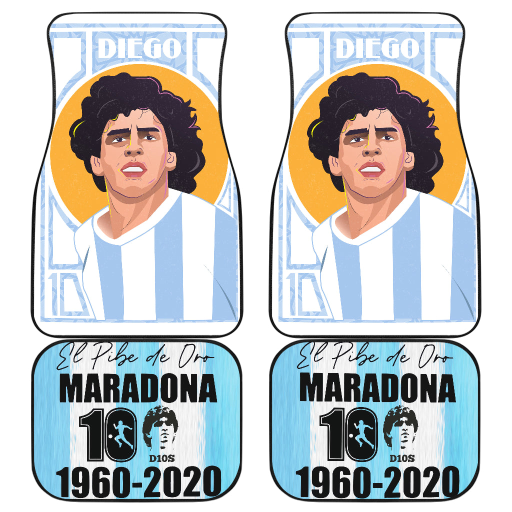 Diego Armando Maradona 10 Rip 1969 2022 9 Car Floor Mats Custom Car Accessories Car Decor 2022