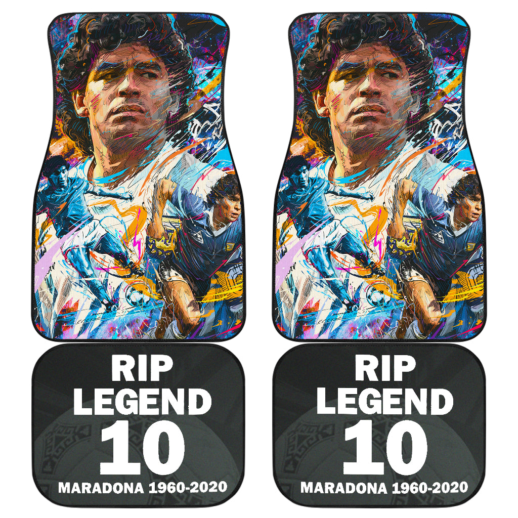 Diego Armando Maradona 10 Rip 1969 2022 46 Car Floor Mats Custom Car Accessories Car Decor 2022