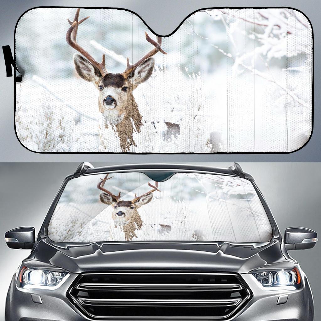 Deer Winter Snow Car Sun Shade Gift Ideas 2022