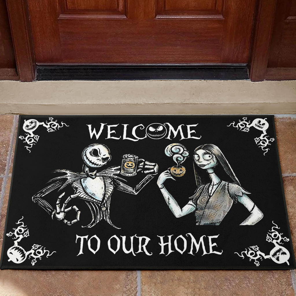 Nightmare Before Christmas Jack/Sally Welcome Door Mat