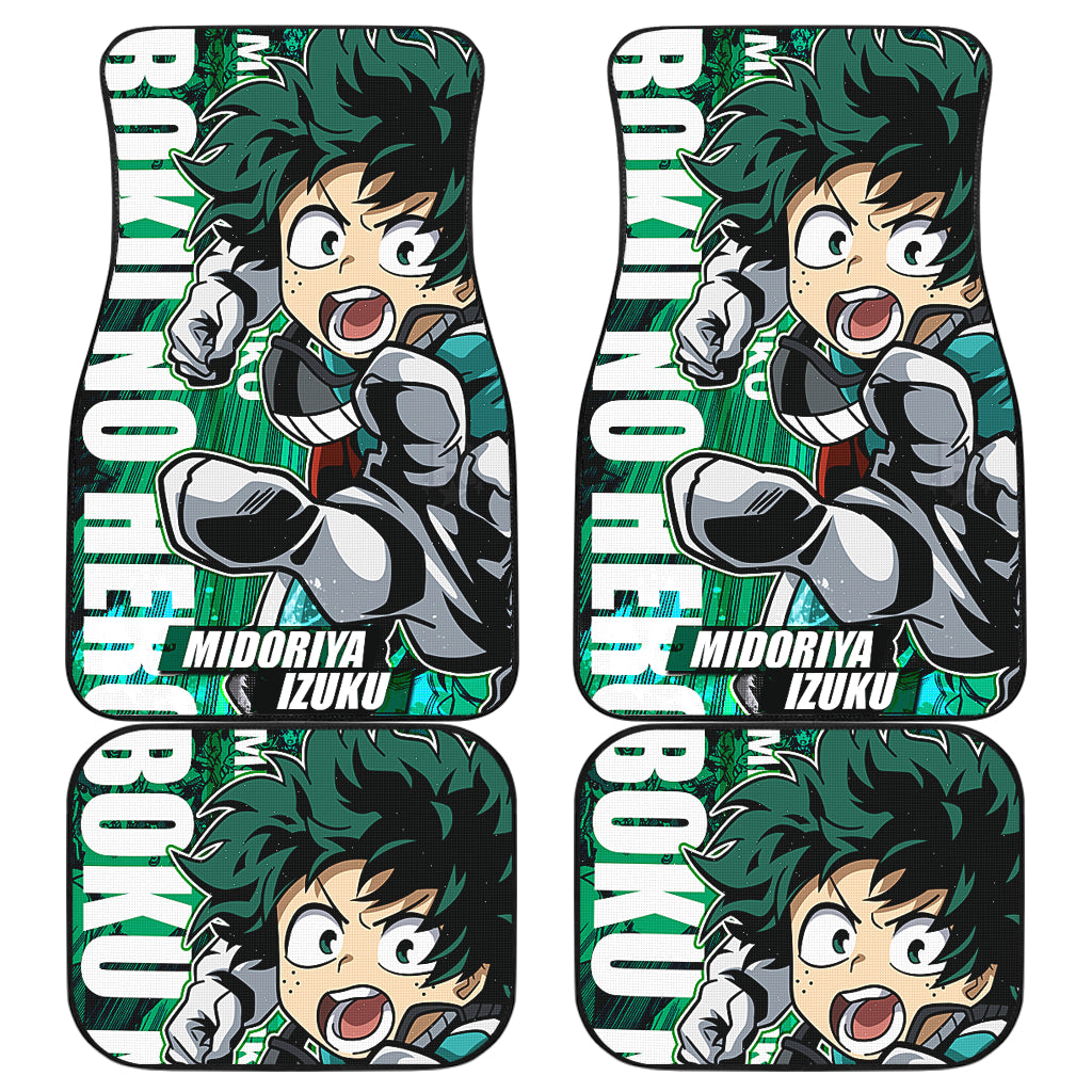 Midoriya Izuku 7 Anime Car Floor Mats Custom Car Accessories Car Decor 2022