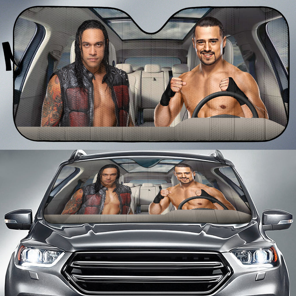 Damian Priest Vs Angel Garza Wwe Driving Auto Sun Shade