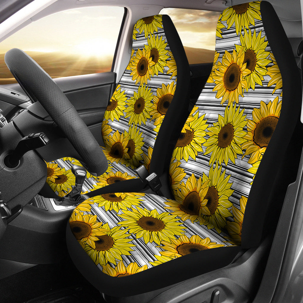 Sunflower Art Pattern Car Seat Covers