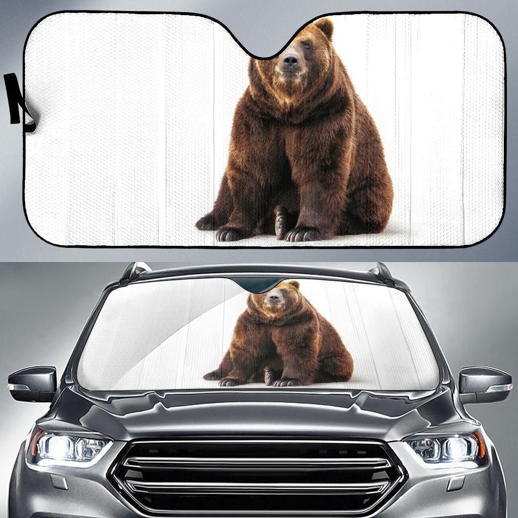 Brown Bear White Hd Car Sun Shade Gift Ideas 2021