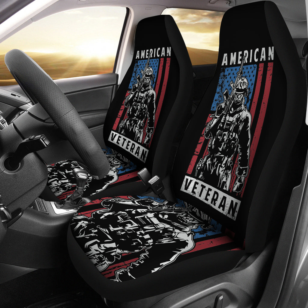 Cool American Veteran Car Seat Covers
