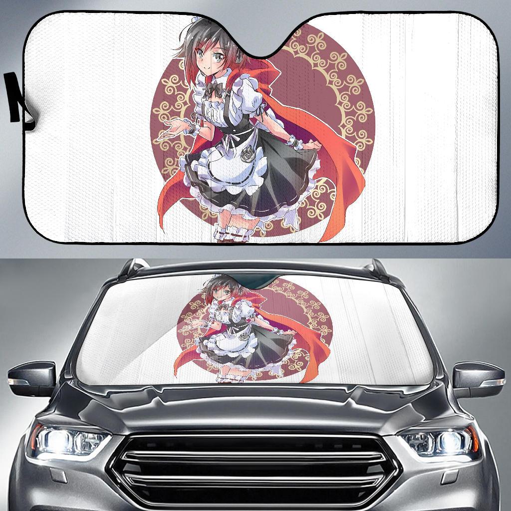 Ruby Rose Anime Girl Rwby 4K Car Sun Shade Gift Ideas 2022