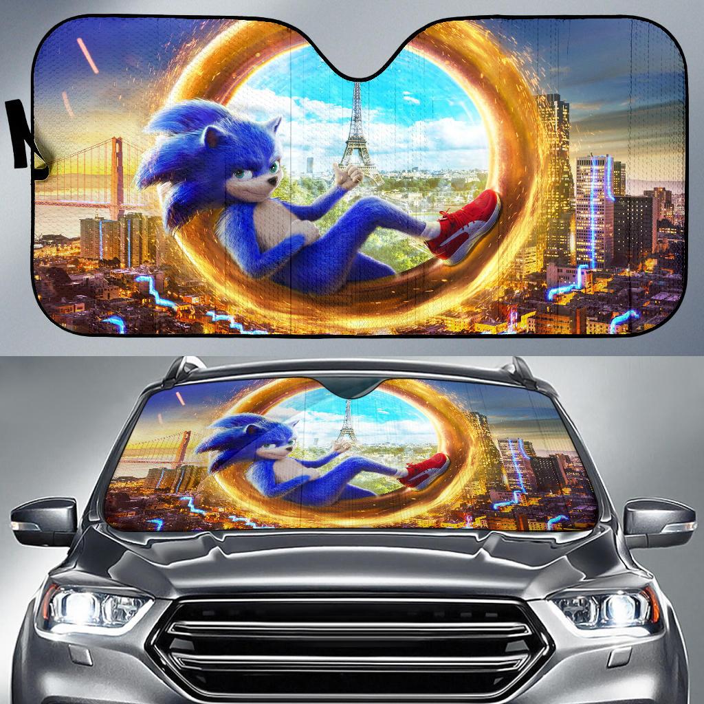 Sonic The Hedgehog 4K Car Sun Shades Gift Ideas 2021