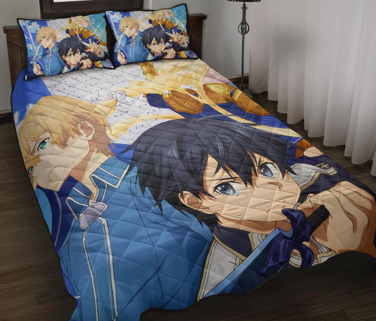 Sword Art Online Anime Quilt Bed Set Pillow Case Amazing Decor Gift Ideas 10