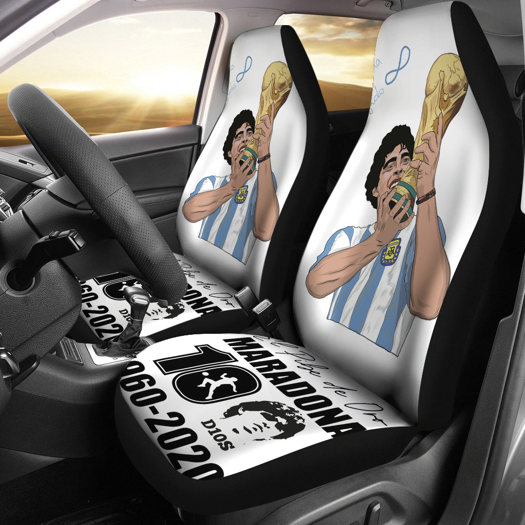 Art Painting Diego Armando Maradona 10 Rip 1969 2022 Car Seat Covers Gift For Fooball