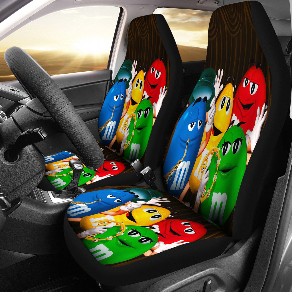 M&M Chocolate Band Car Seat Covers Car Accessories Decoration