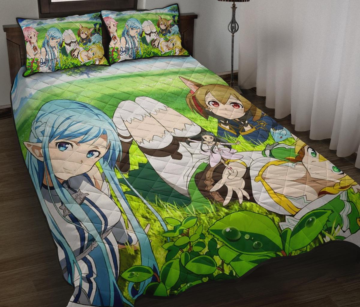 Sword Art Online Anime Quilt Bed Set Pillow Case Amazing Decor Gift Ideas 3