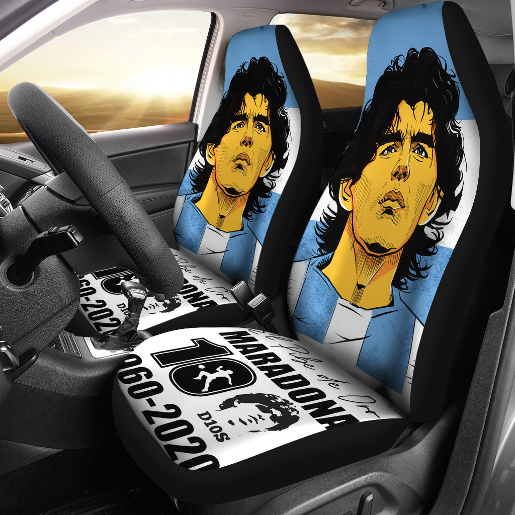 Cool Art Diego Armando Maradona 10 Rip 1969 2022 Car Seat Covers Gift For Fooball