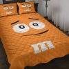 Chocolate M&M Orange Quilt Bed Sets