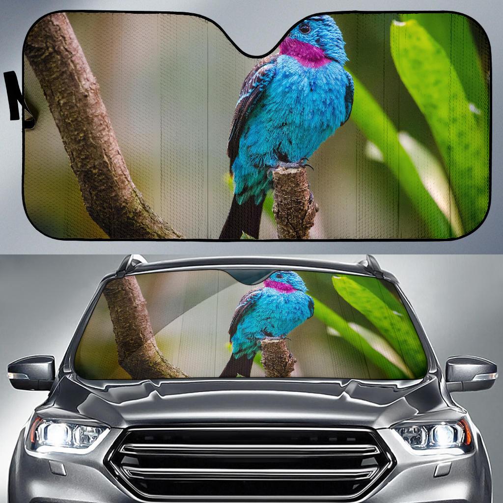 Spangled Cotinga Amazon Rainforest 4K Car Sun Shade Gift Ideas 2022