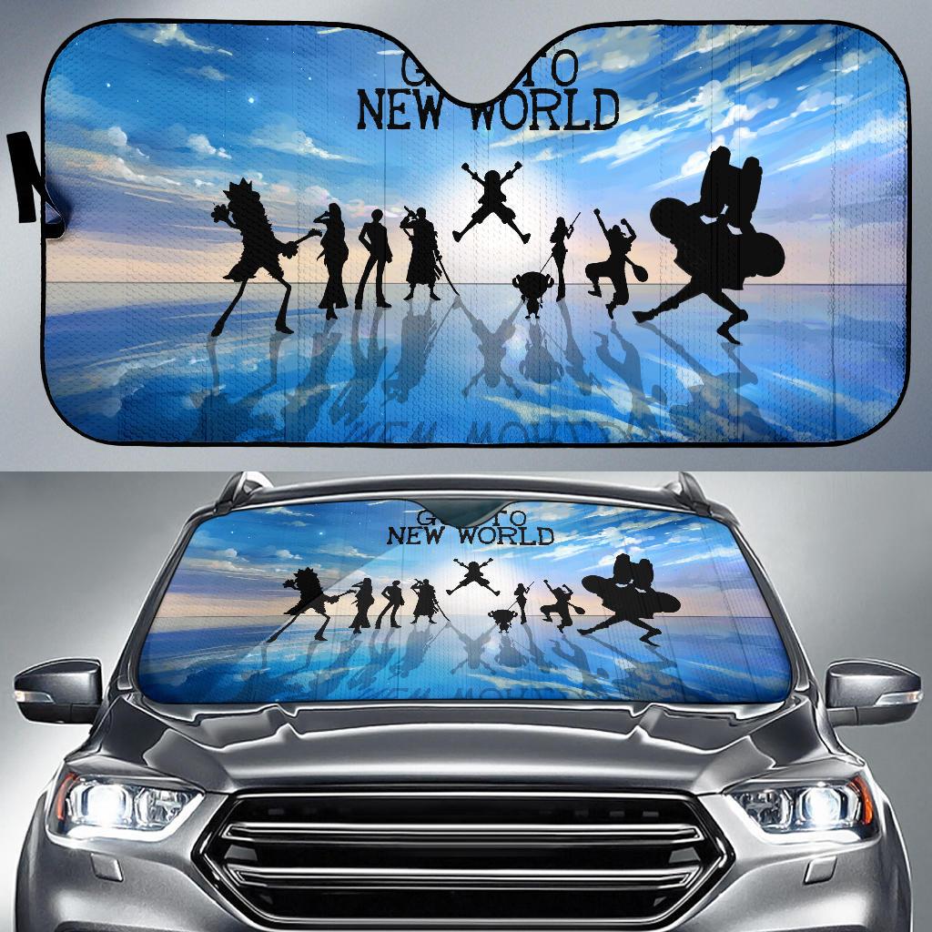 One Piece Go To New World Hd 4K Car Sun Shade Gift Ideas 2022