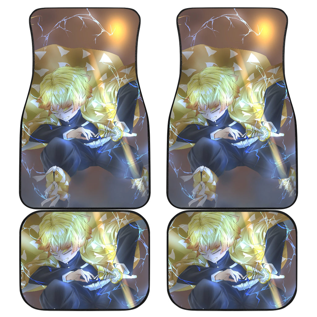 Zenitsu Agatsuma Demon Slayer Uniform 8 Anime Car Floor Mats Custom Car Accessories Car Decor 2021