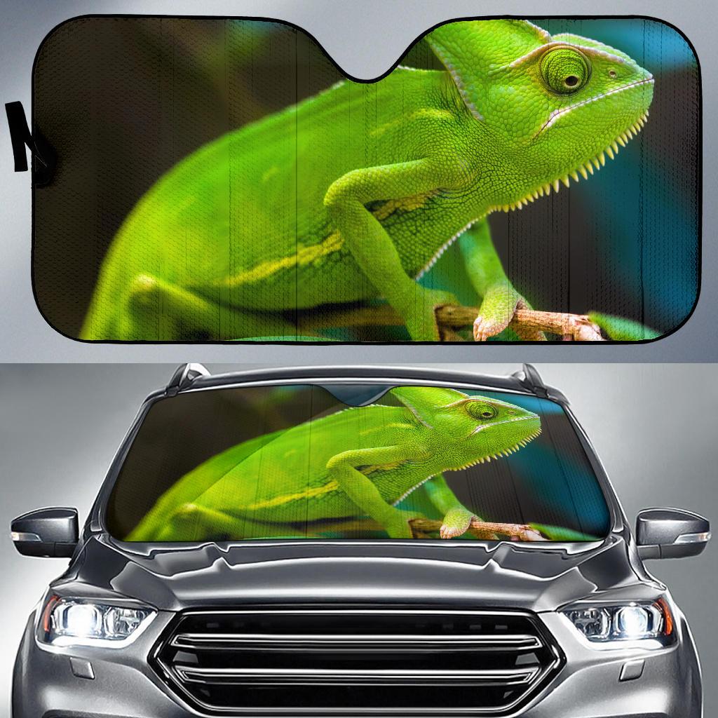 Chameleon Green Hd Car Sun Shade Gift Ideas 2022
