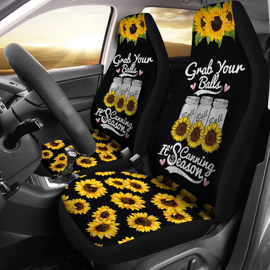 Canning Sunflower Car Seat Covers