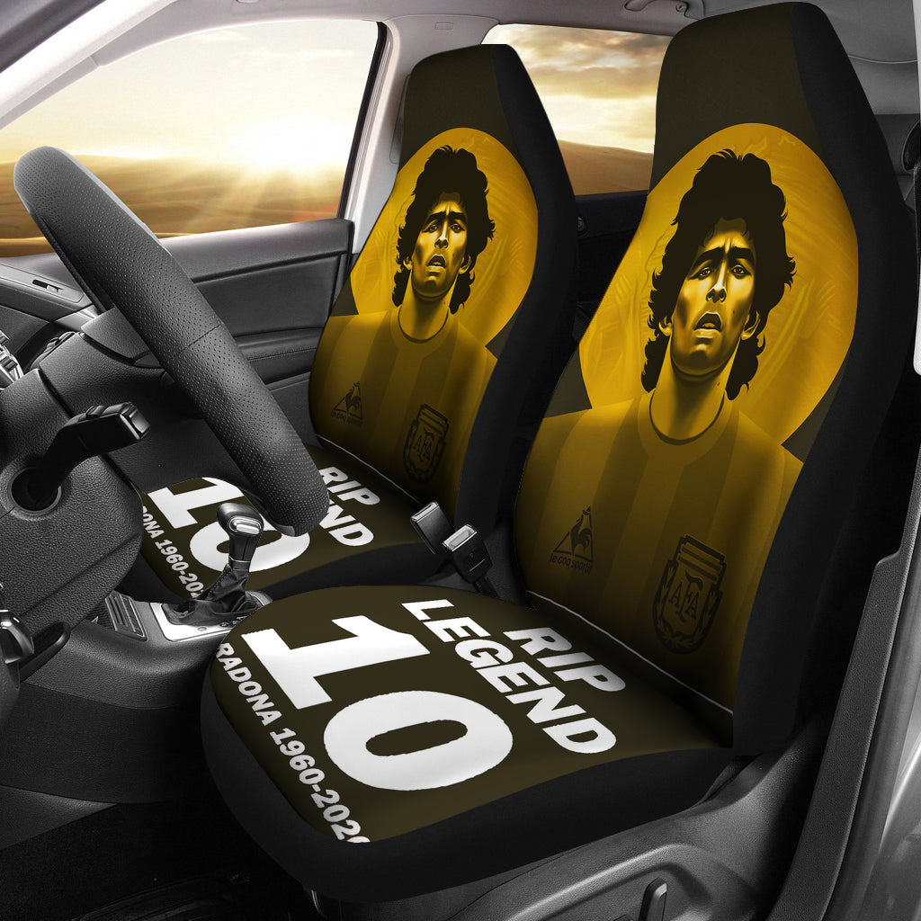 Soccer Legend Diego Armando Maradona 10 Rip 1969 2022 Car Seat Covers Gift For Fooball