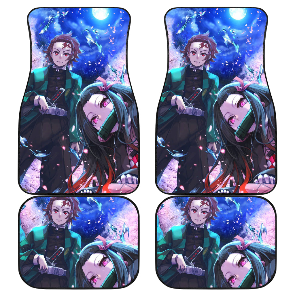 Tanjiro Kamado And Nezuko Kamado Demon Slayer Uniform 11 Anime Car Floor Mats Custom Car Accessories Car Decor 2022