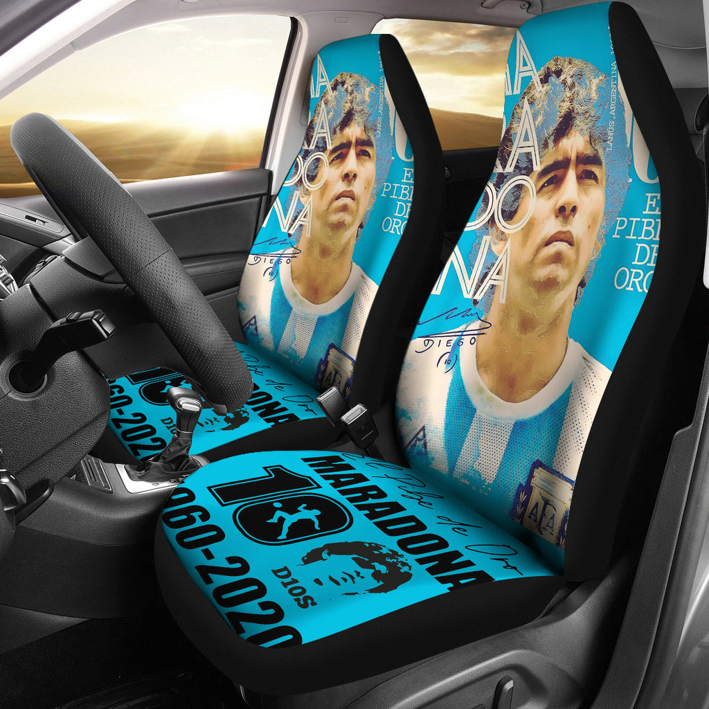 Blue Diego Armando Maradona 10 Rip 1969 2022 Car Seat Covers Gift For Fooball