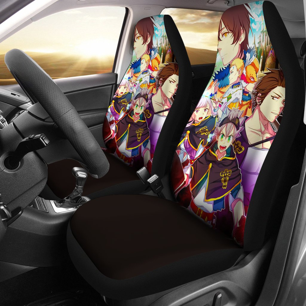 Black Clover Seat Covers