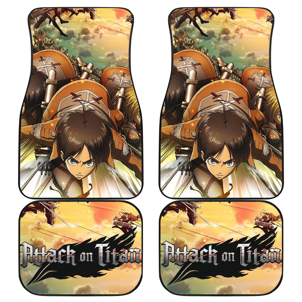 Attack On Titan 17 Anime Car Floor Mats Custom Car Accessories Car Decor 2022