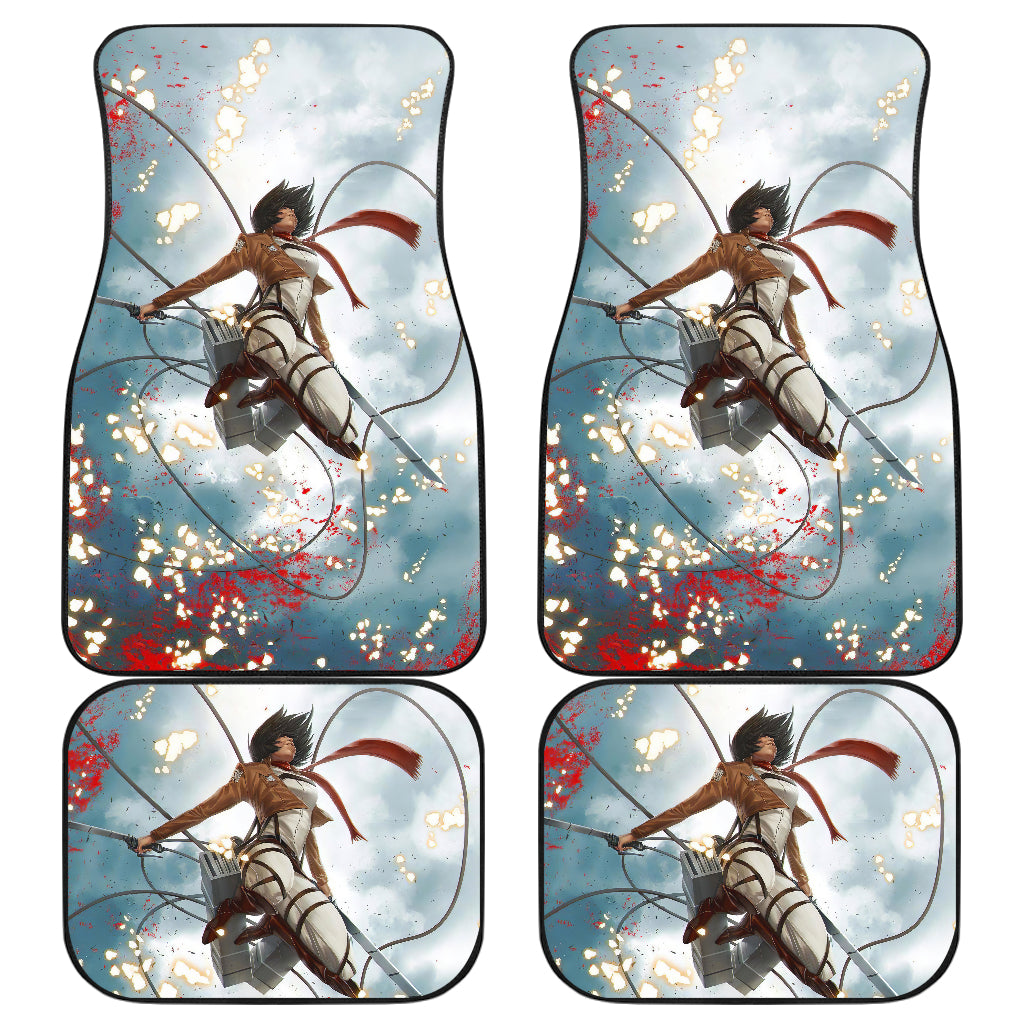 Attack On Titan 30 Anime Car Floor Mats Custom Car Accessories Car Decor 2022