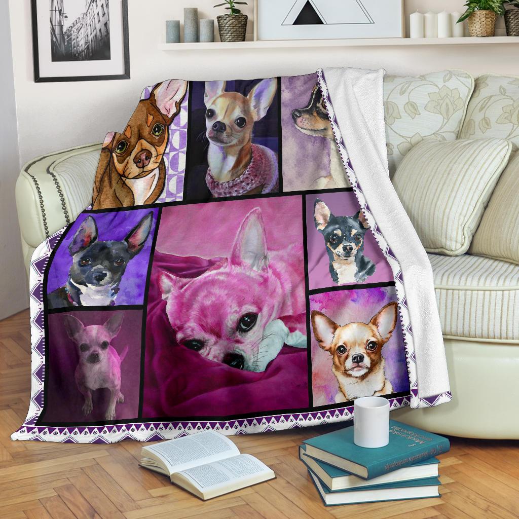 Chihuahua Pink Premium Blanket