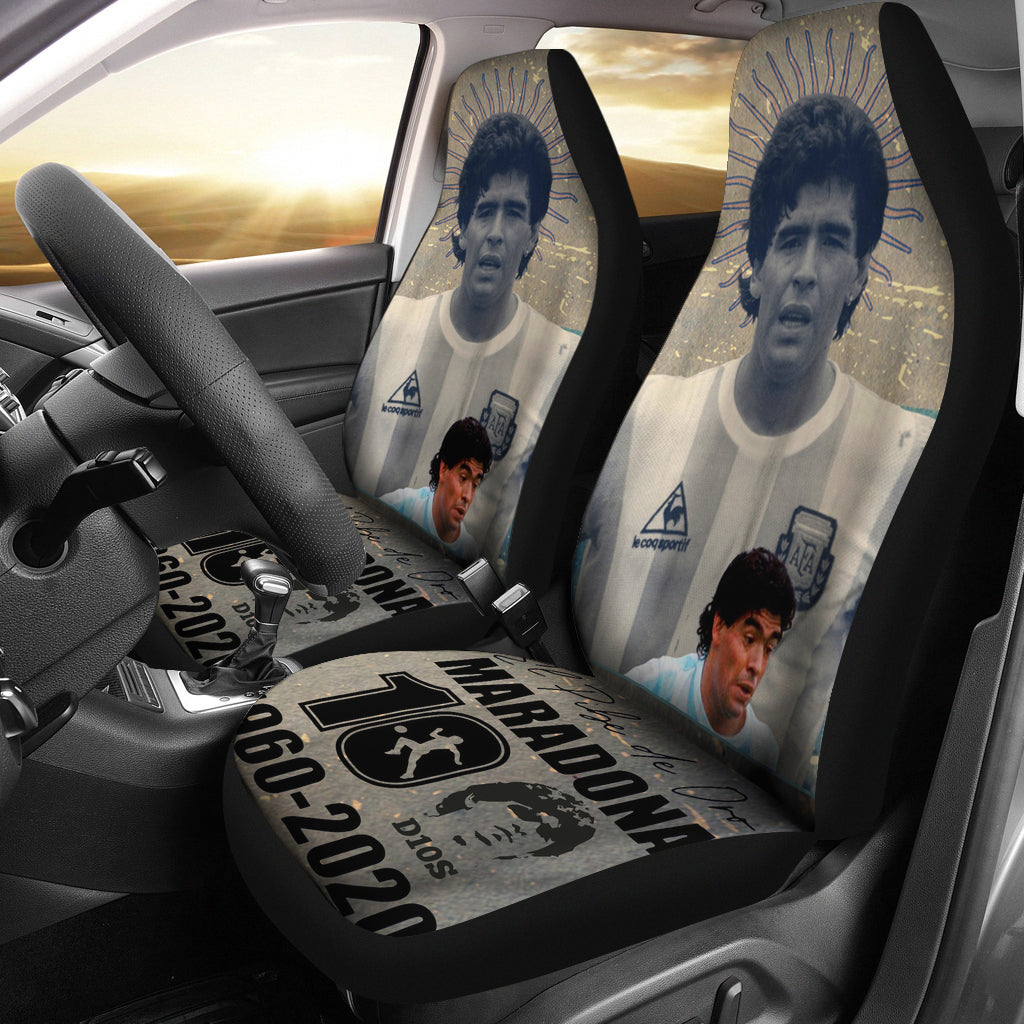 Art Rip Legend Diego Armando Maradona 10 Rip 1969 2022 Car Seat Covers Gift For Fooball