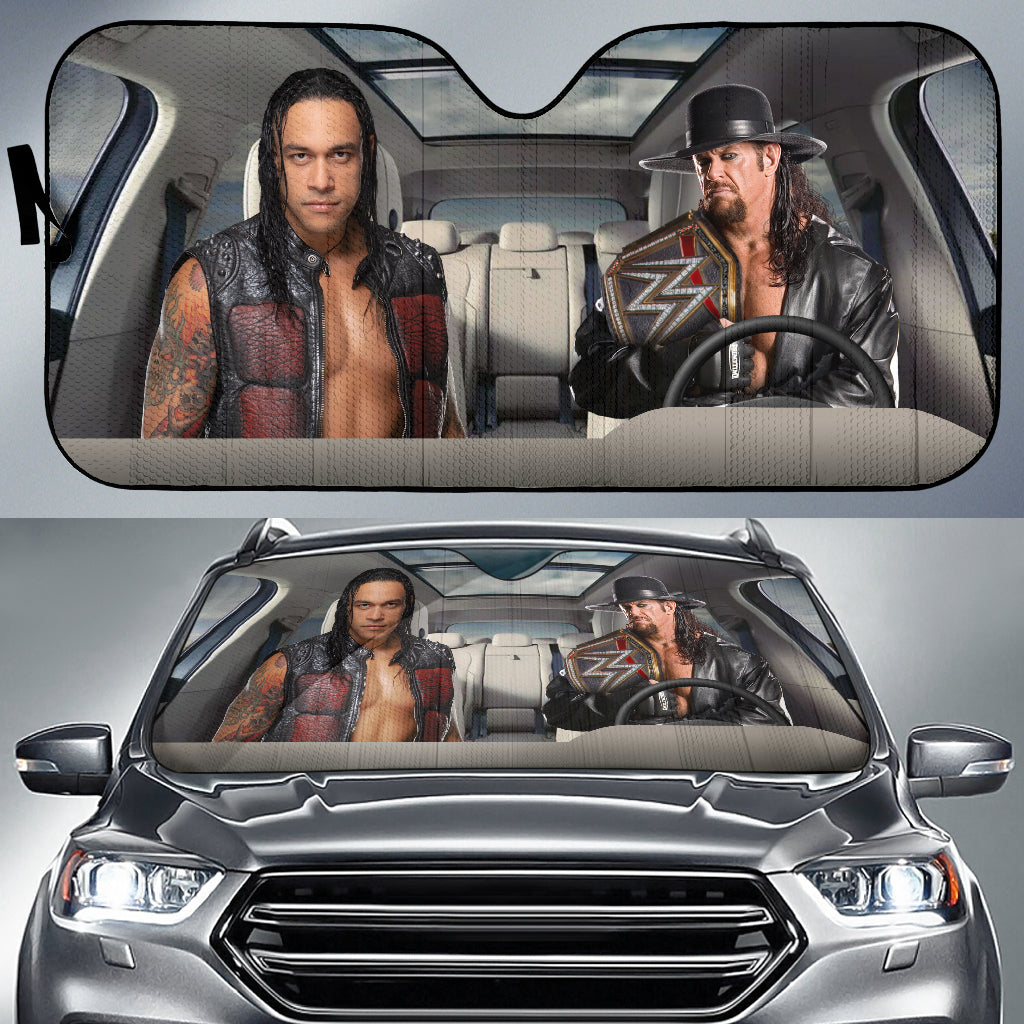 The Undertaker Vs Damian Priest Wwe Driving Auto Sun Shade