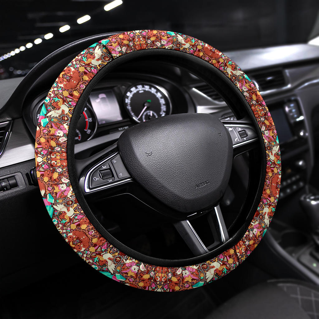 Pattern Pokemon Style Car Steering Wheel Cover