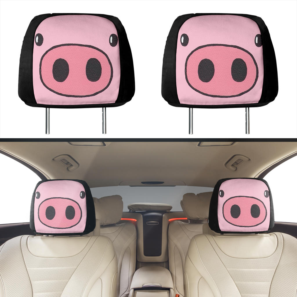 Pig Head Car Seat Headrest Cover