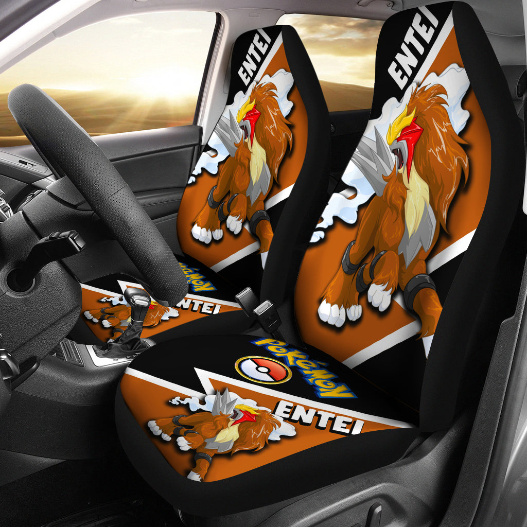 Entei Car Seat Covers Custom Anime Pokemon Car Accessories