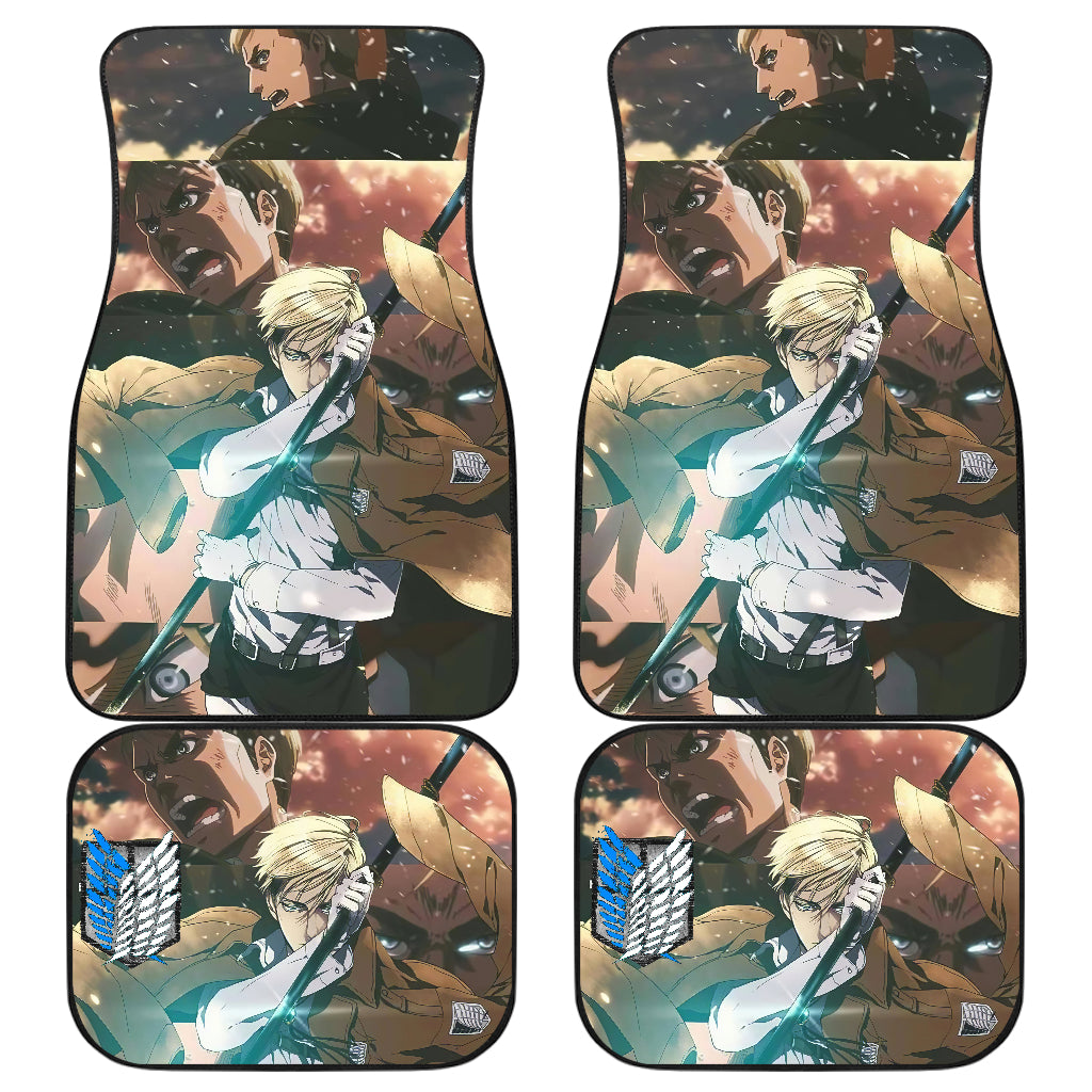 Attack On Titan 24 Anime Car Floor Mats Custom Car Accessories Car Decor 2021