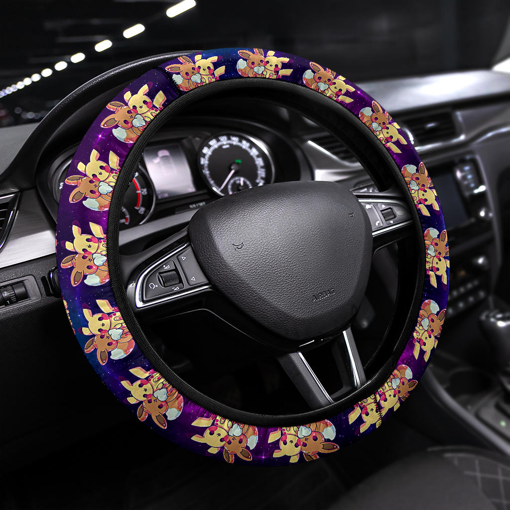 Pikachu Eevee Pokemon Car Steering Wheel Cover