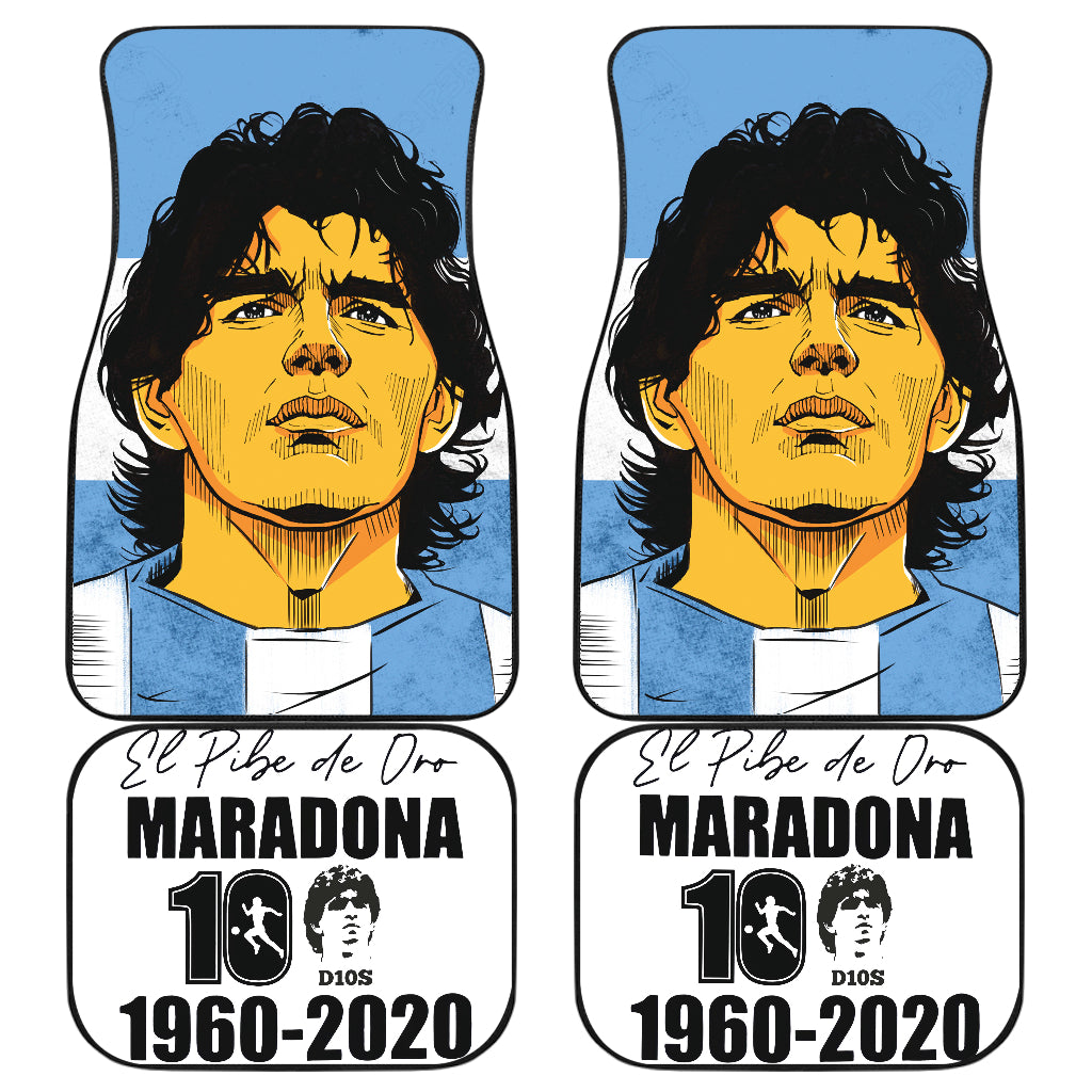 Diego Armando Maradona 10 Rip 1969 2022 18 Car Floor Mats Custom Car Accessories Car Decor 2022